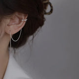 925 Silver Ear Chain Bone Clip Earrings Wedding Party Jewelry