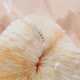 925 Silver Wheat Pearl Tassel Necklace for Women