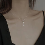 925 Sterling Silver Zircon Star Necklace Women Jewelry Gift