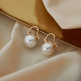 925 Silver Retro Pearl Earrings High-End Jewelry Gift