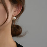925 Silver Retro Pearl Earrings High-End Jewelry Gift