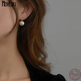 925 Silver Retro Pearl Earrings High-End Jewelry Gift