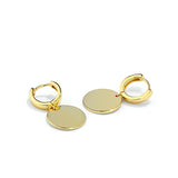 925 Sterling Silver Retro Circle Earrings Wedding Party Gift