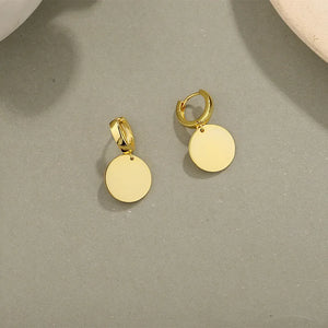 925 Sterling Silver Retro Circle Earrings Wedding Party Gift