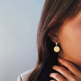925 Sterling Silver Retro Circle Earrings Wedding Party Gift