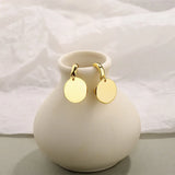 925 Sterling Silver Retro Circle Earrings Wedding Party Gift