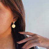 925 Sterling Silver Retro Circle Earrings Wedding Party Gift