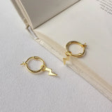925 Silver Lightning C Earrings Wedding Jewelry