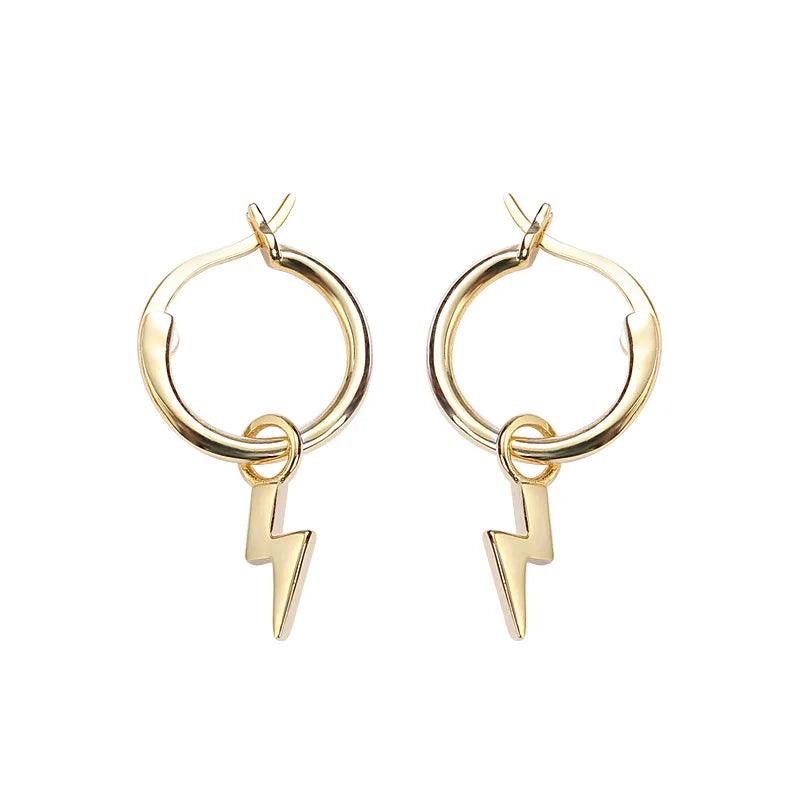 925 Silver Lightning C Earrings Wedding Jewelry