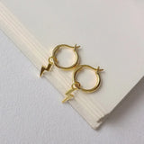 925 Silver Lightning C Earrings Wedding Jewelry