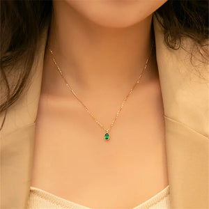 925 Silver Zircon Pendant Necklace Women High Banquet Jewelry