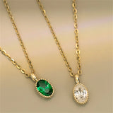 925 Silver Zircon Pendant Necklace Women High Banquet Jewelry