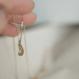 925 Silver Zircon Feather Pendant Necklace Women Jewelry Gift