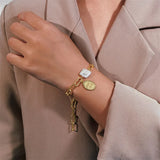 925 Silver Baroque Pearl Bracelet, Birthday Party Jewelry Gift