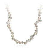 925 Silver Baroque Pearl Necklace Women Clavicle Chain
