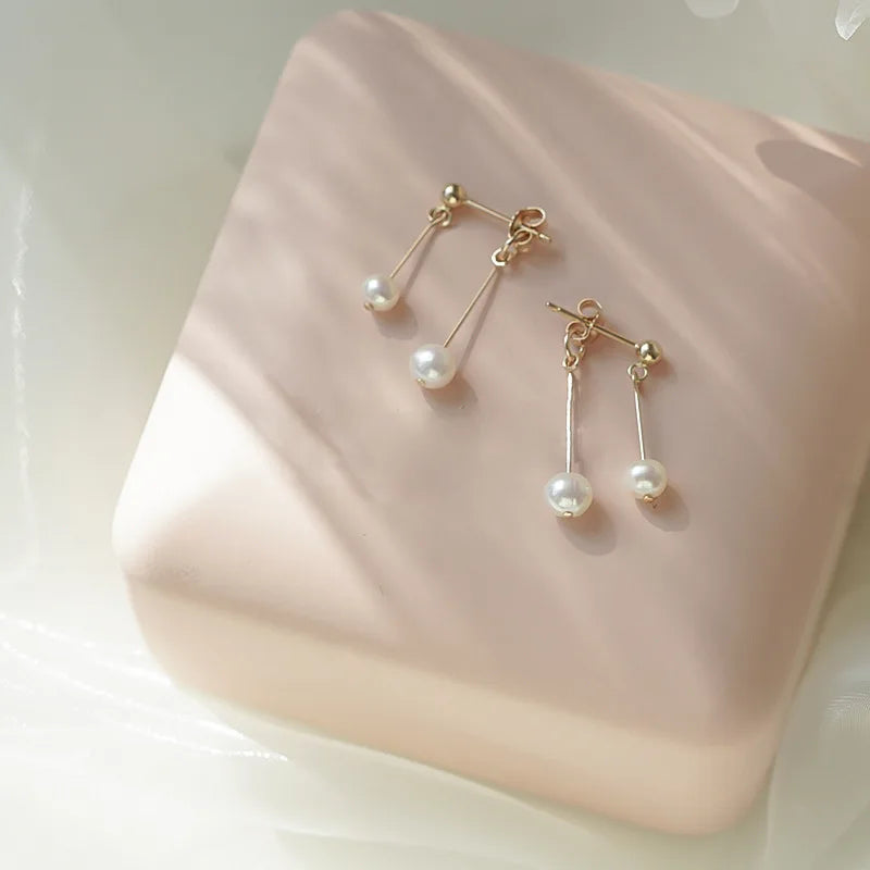 925 Silver Freshwater Pearl Earrings Wedding Party Jewelry