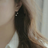 925 Silver Freshwater Pearl Earrings Wedding Party Jewelry