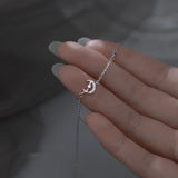 925 Sterling Silver Zircon Moon Bracelet Women Engagement Jewelry