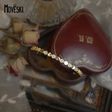 925 Silver Zircon Round Bracelet Birthday Jewelry