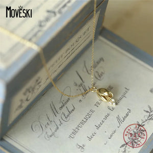 925 Silver Sweet Tulip Necklace Romantic Wedding Jewelry