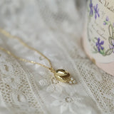 925 Silver Sweet Tulip Necklace Romantic Wedding Jewelry