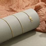 925 Sterling Silver Snake Bone Chain Women Necklace