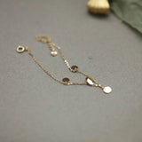 925 Silver Glossy Disc Bracelet Women Charm INS Hot Jewelry