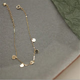 925 Silver Glossy Disc Bracelet Women Charm INS Hot Jewelry