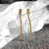 925 Silver Long Chain Earrings Retro French Ear Jewelry