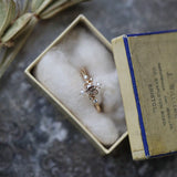 925 Silver Pearl Zircon Geometric Ring Women Gift Jewelry