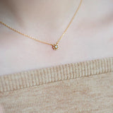 925 Silver Zircon Flower Pendant Necklace Sweet Romantic Jewelry