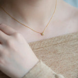 925 Silver Zircon Flower Pendant Necklace Sweet Romantic Jewelry