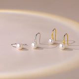 925 Silver Pearl Stud Earrings Women High Quality Jewelry Gift