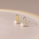 925 Silver Pearl Stud Earrings Women High Quality Jewelry Gift