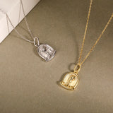 925 Silver Retro Flower Pendant Necklace Women Party Jewelry