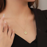 925 Silver Retro Flower Pendant Necklace Women Party Jewelry