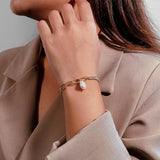 925 Silver Baroque Pearl Zircon Bracelet Women