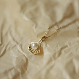Zircon Shell Pearl Sterling Silver 925 Pendant Necklace