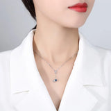 S925 Sterling Silver Astronaut Pendant Necklace for Women