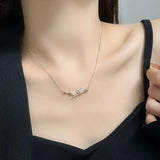 Bamboo Pendant Necklace 925 Silver Mother's Gift Jewelry