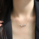 Bamboo Pendant Necklace 925 Silver Mother's Gift Jewelry