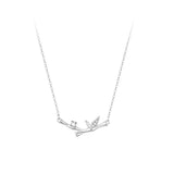 Bamboo Pendant Necklace 925 Silver Mother's Gift Jewelry