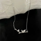 Bamboo Pendant Necklace 925 Silver Mother's Gift Jewelry