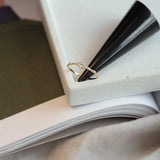 925 Sterling Silver Plating 14K Seven Zircons Slim Fine Ring