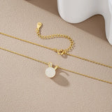 S925 Silver Hetian Jade Rabbit Pendant Necklace, Luxury High Jewelry