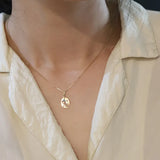 925 Sterling Silver Cat Pendant Necklace with Zircon Butterfly