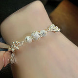 925 Silver Bead Bracelet for Women - Elegant Birthday Party Gift