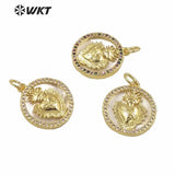 Tiny Shell Love Charm Heart Shape Coin Pendant