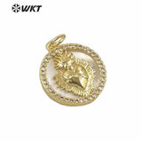 Tiny Shell Love Charm Heart Shape Coin Pendant