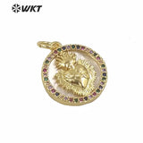 Tiny Shell Love Charm Heart Shape Coin Pendant